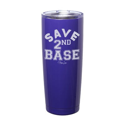 Breast Cancer Save Second Base Laser Etched Tumbler