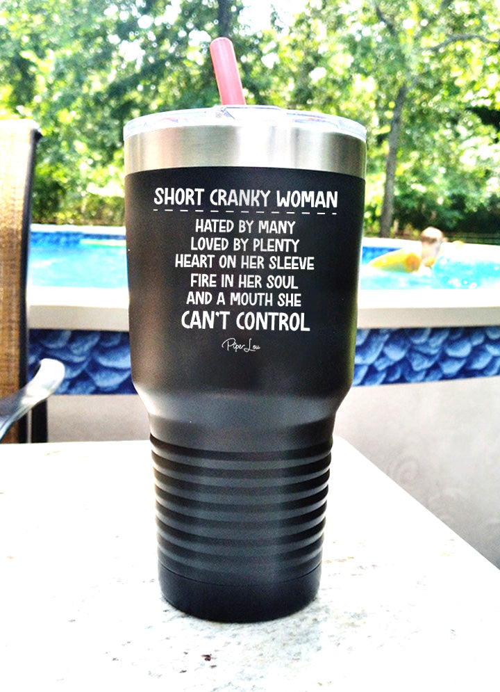 Short Cranky Woman Old School Tumbler