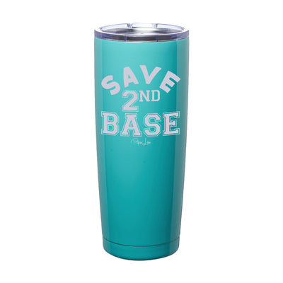 Breast Cancer Save Second Base Laser Etched Tumbler