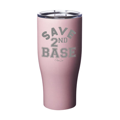 Breast Cancer Save Second Base Laser Etched Tumbler