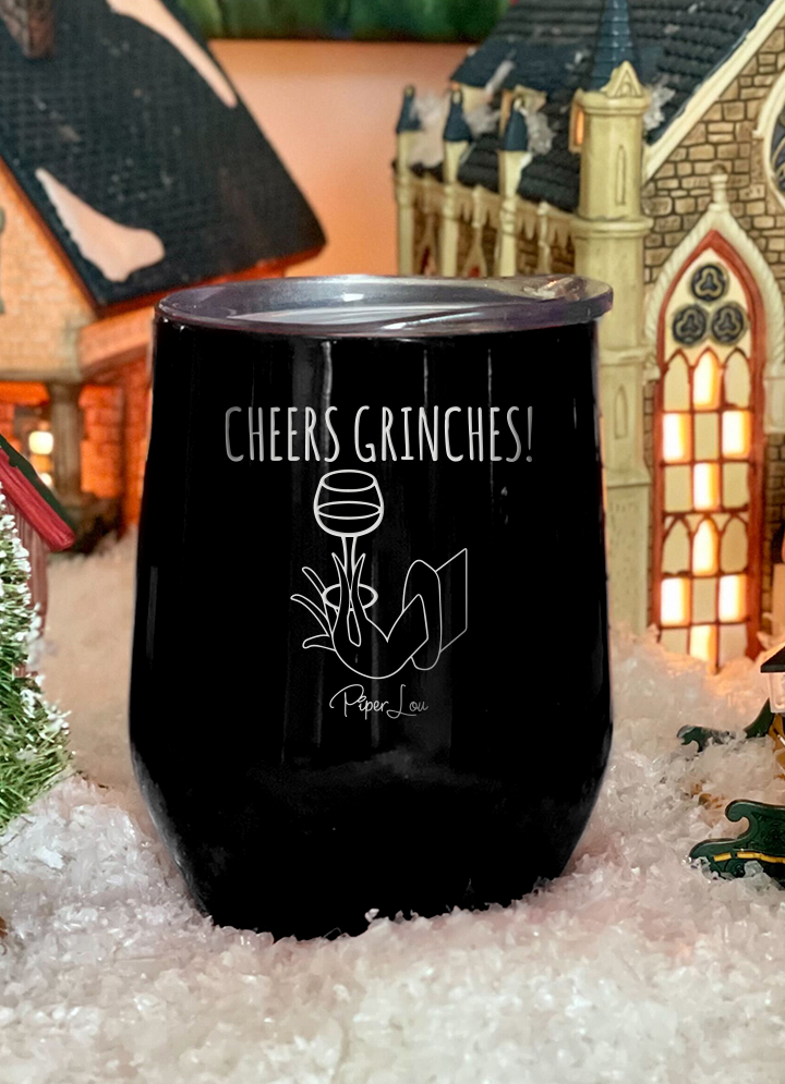 Cheers Grinches 12oz Stemless Wine Cup