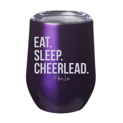 Eat Sleep Cheerlead 12oz Stemless Wine Cup