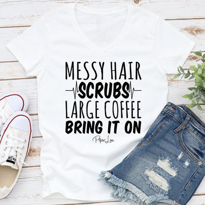 Messy Hair Scrubs Large Coffee