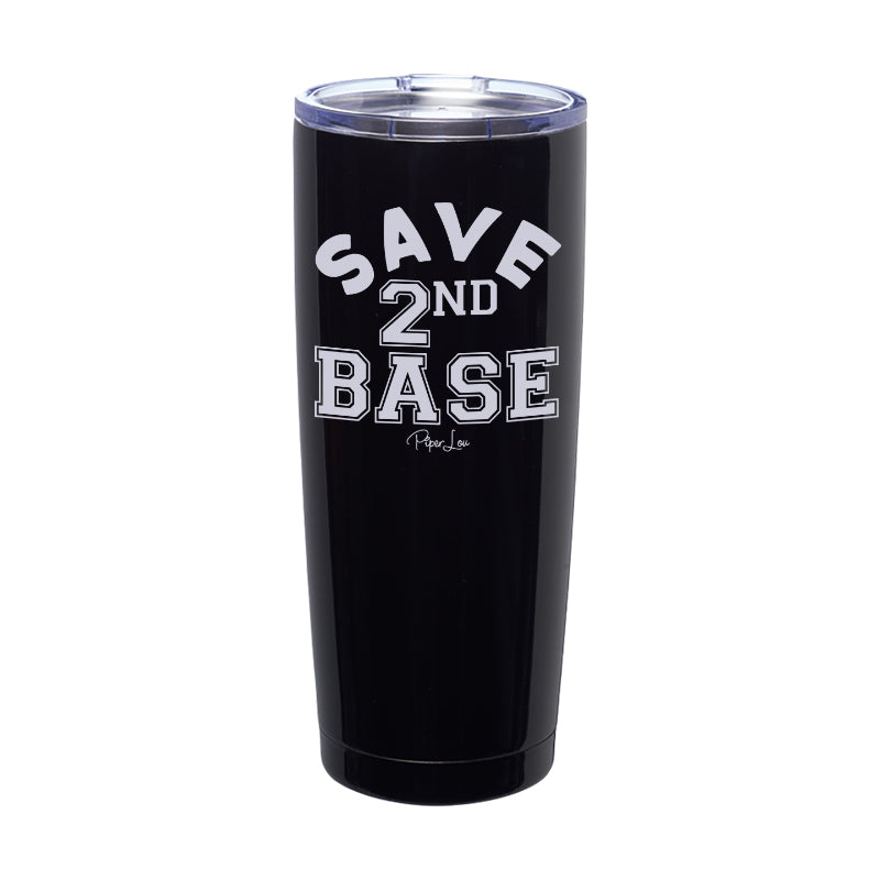 Breast Cancer Save Second Base Laser Etched Tumbler