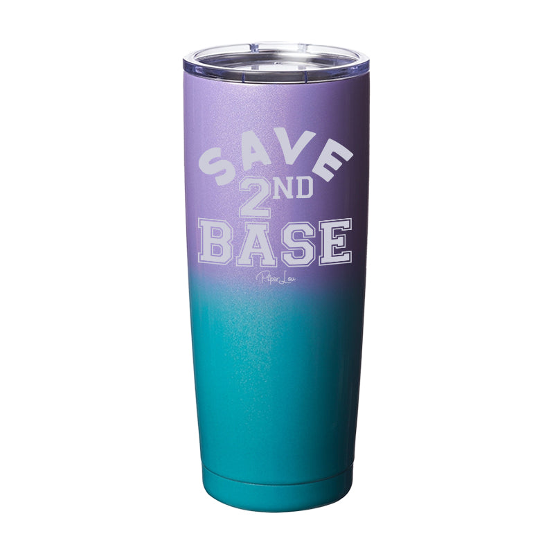 Breast Cancer Save Second Base Laser Etched Tumbler