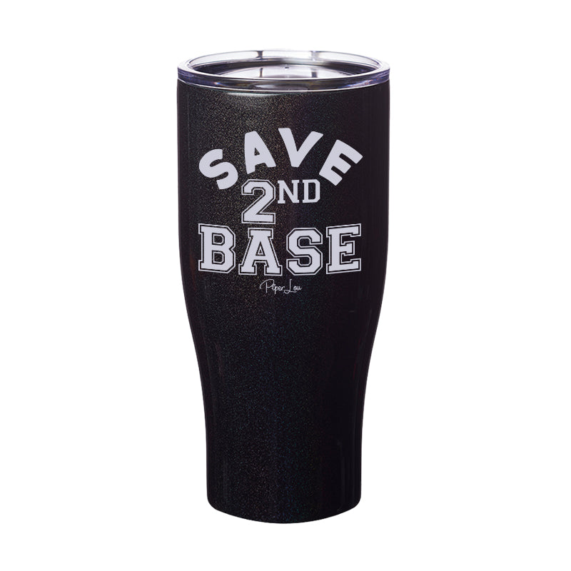 Breast Cancer Save Second Base Laser Etched Tumbler