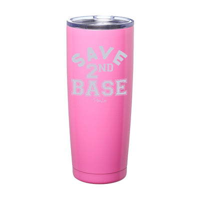 Breast Cancer Save Second Base Laser Etched Tumbler