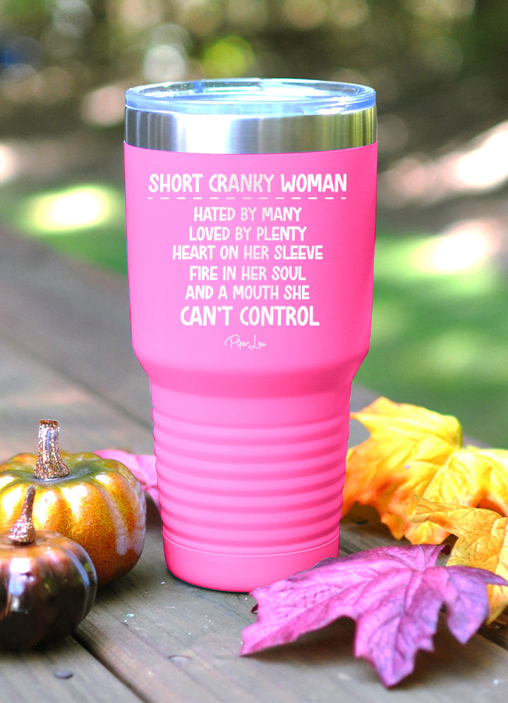 Short Cranky Woman Old School Tumbler