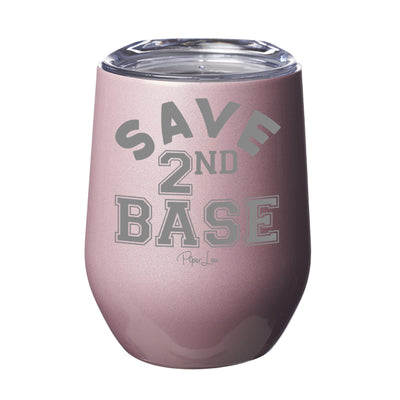 Breast Cancer Save Second Base Laser Etched Tumbler