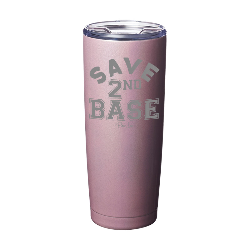 Breast Cancer Save Second Base Laser Etched Tumbler