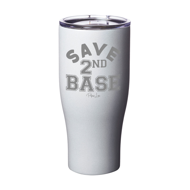 Breast Cancer Save Second Base Laser Etched Tumbler