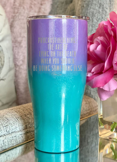 Procrastibeaching Laser Etched Tumbler