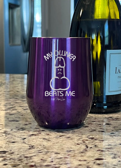 My Owner Beats Me Laser Etched Tumbler