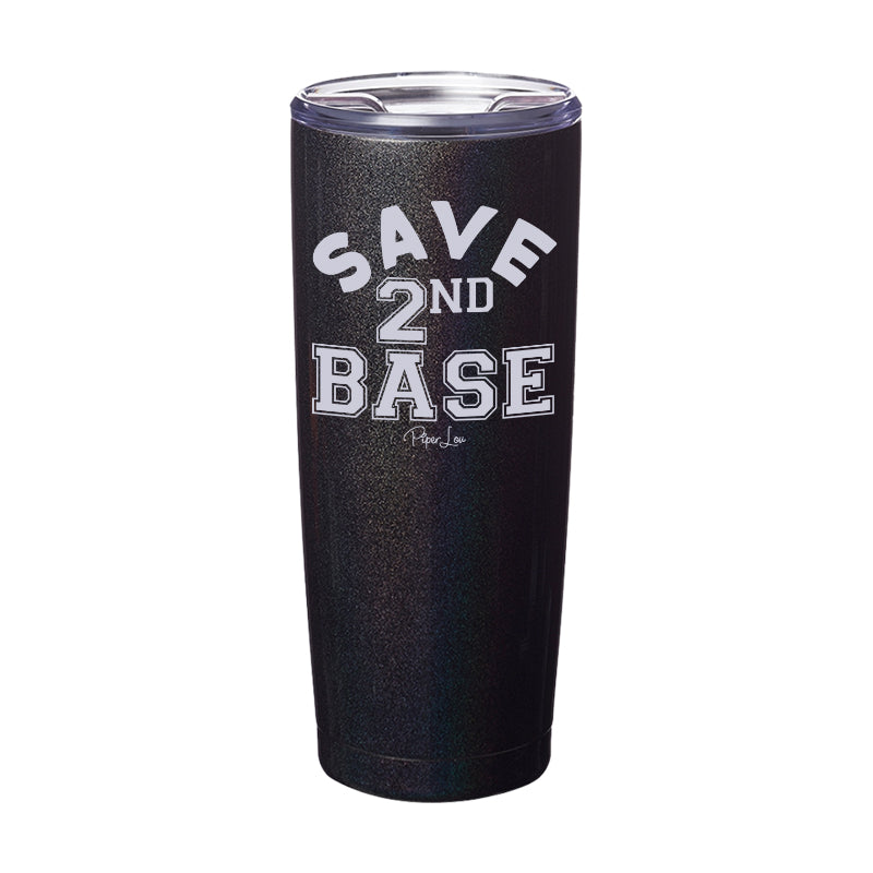 Breast Cancer Save Second Base Laser Etched Tumbler