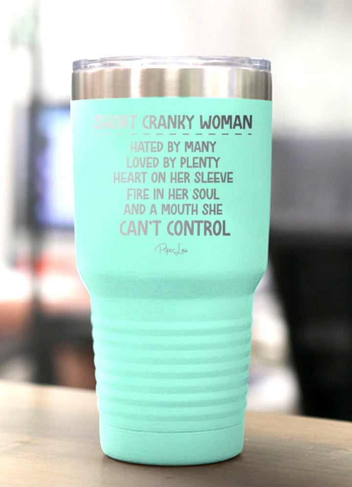 Short Cranky Woman Old School Tumbler