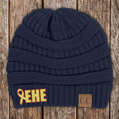 EHE Ribbon C.C. Thick Knit Soft Beanie