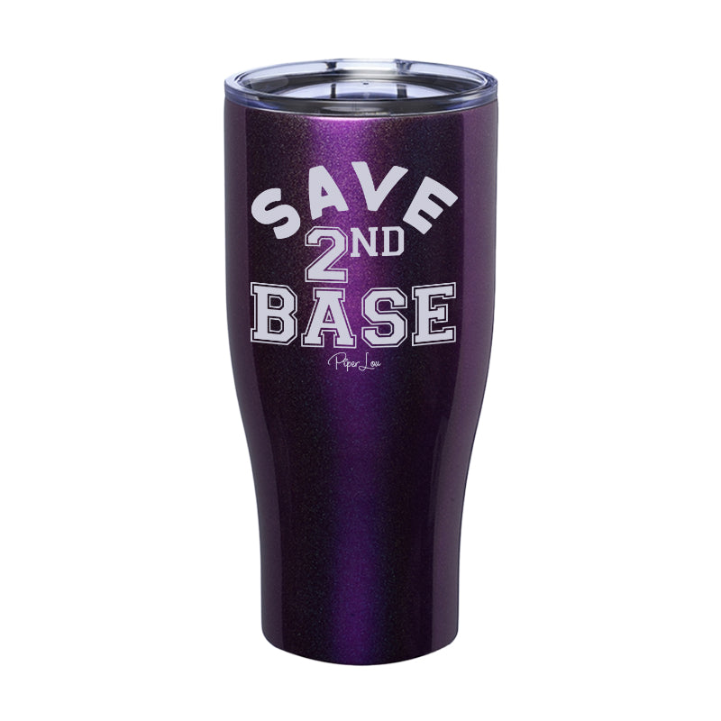 Breast Cancer Save Second Base Laser Etched Tumbler