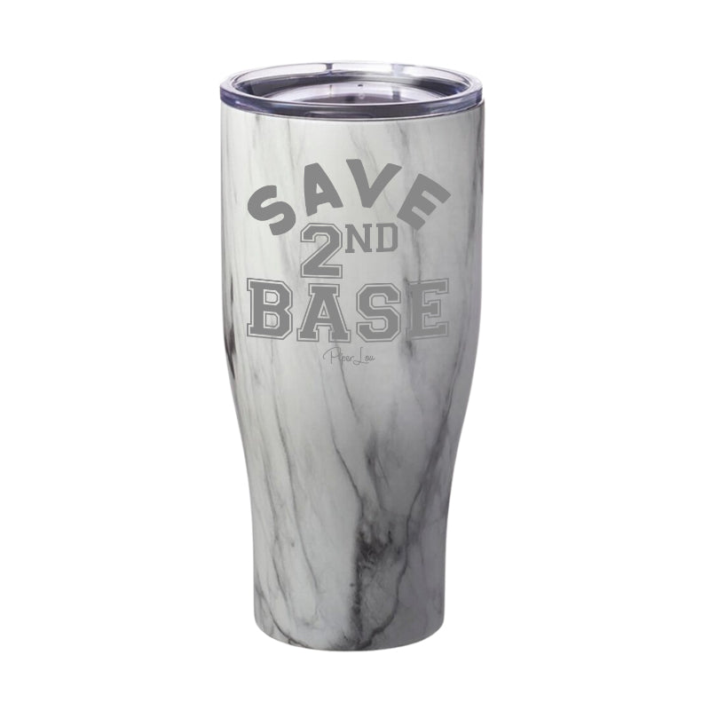 Breast Cancer Save Second Base Laser Etched Tumbler