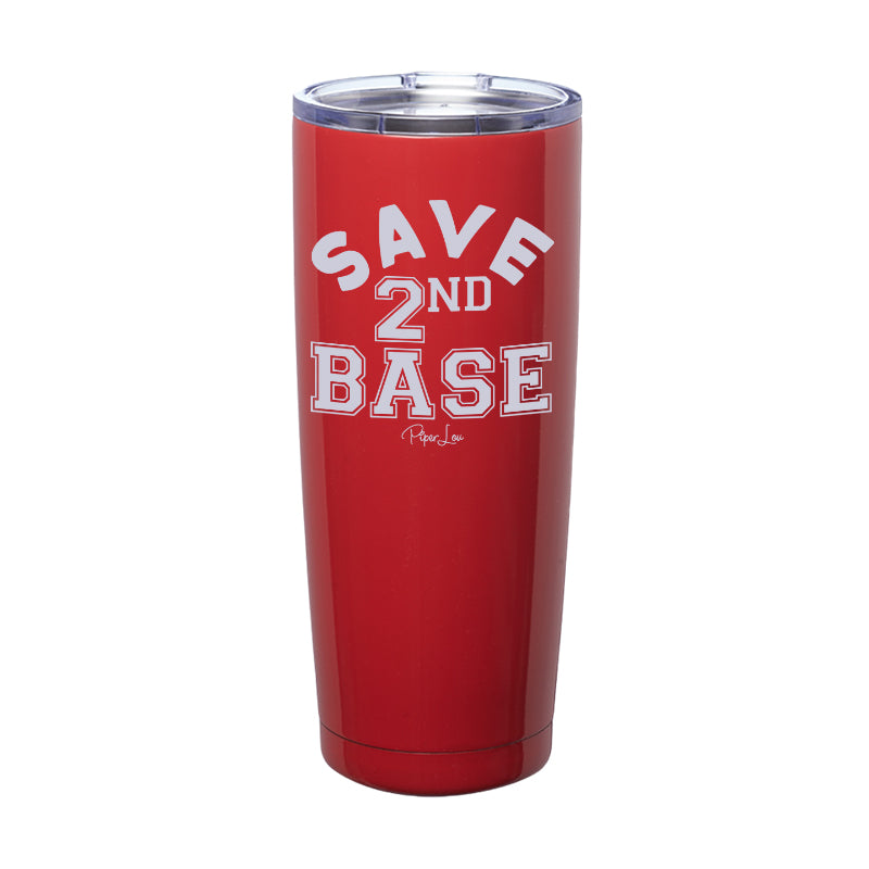 Breast Cancer Save Second Base Laser Etched Tumbler