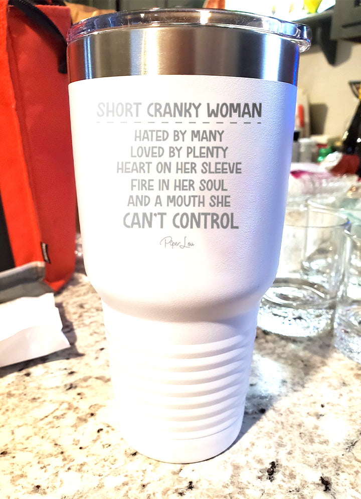 Short Cranky Woman Old School Tumbler